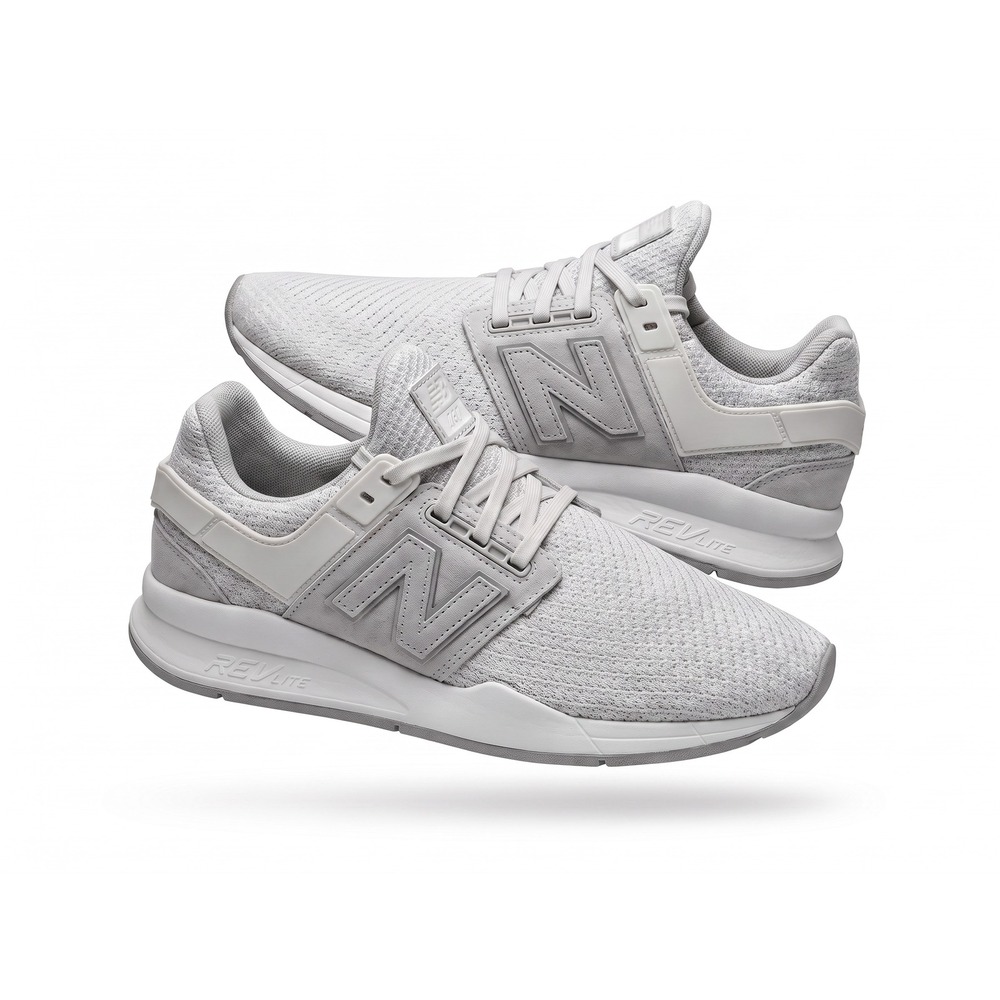 New Balance 247 V2 Grey White Mesh REVLITE Running Shoes WS247TH Womens size 9